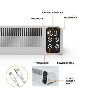 Ventilateur de <span class=keywords><strong>radiateur</strong></span> rechargeable à économie d'énergie, booster de <span class=keywords><strong>radiateur</strong></span> intelligent et silencieux avec 2 modes - Product Image 4