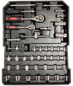 Kit d'outils à douilles en aluminium de haute qualité et durable, 186 pièces, sans fil, coffret rigide, ensemble complet d'outils à main - Product Image 3