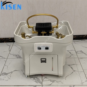 อ่างสระผมแบบถอดได้ Kisen Gold Accessories พร้อมอ่างสปาหัวนวด  แบบไม่มีท่อ  พร้อมเครื่องทำน้ำอุ่น 2 ถัง - Product Image 3