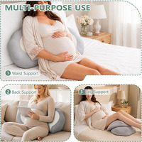 Oreillers de grossesse ergonomiques en mousse à mémoire de forme compressible pour le corps