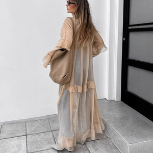 Khaki Shirt Dresses - 2025 New Arrival Casual Style