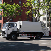 Camion compacteur de déchets 5-12m, châssis Foton, moteur diesel Cummins, transmission manuelle 4x2, pompe, émissions EURO 5, pneus robustes