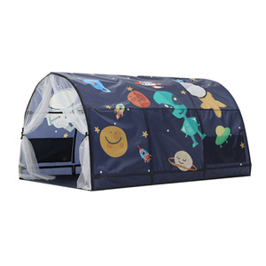 Tentes de <span class=keywords><strong>lit</strong></span> de rêve galaxie ciel étoilé pour enfants, maison de jeux Portable Pop Up pour bébés et tout-petits avec rideau à Double filet - Product Image 1