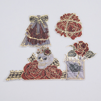 Autocollants transparents personnalisés en PET avec estampage à chaud pour scrapbooking et junk journal