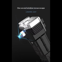 Marteau de sécurité portable brise-vitre, lampe torche COB, lampe de travail d'inspection, lampe de poche LED rechargeable pour l'aventure en extérieur et la survie