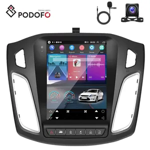 Podofo 9.7 "סטריאו לרכב עבור פורד פוקוס 2012-2018 רכב רדיו Carplay אנדרואיד אוטומטי GPS Wifi FM RDS BT Hifi CANBUS מיקרופון AHD מצלמה