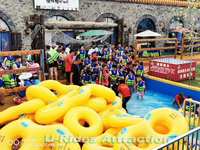 Tube flottant gonflable en PVC pour deux personnes, idéal pour piscines à vagues et rivières paresseuses, personnalisable pour parcs aquatiques commerciaux, en gros, nouveau modèle, en vente.