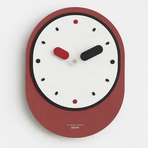 WOZOOM yaratıcı basit 4 renk Oval şekilli akrilik eller ile duvar saati yatak odası dekoru Modern sanat izle saat promosyon için