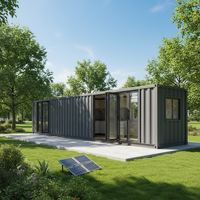 Conteneur maritime entièrement modulaire modifié, mini-maison 1 chambre, étanche et respirante, 40 pieds, pour extérieur, maison mobile, bureau, hôtel