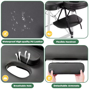 Fábrica de alta calidad portátil plegable tatuaje belleza masaje Mesa Spa aleación de aluminio tres pliegues cama portátil - Product Image 2