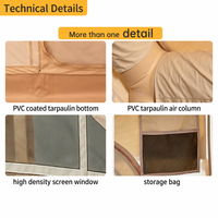 Tente Gonflable Premium 12m² - Maison de Glamping Étanche 4 Saisons à Montage Rapide pour Festivals en Extérieur aux États-Unis/UE