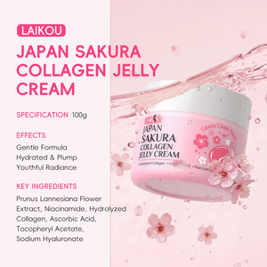 Crème gelée au collagène <span class=keywords><strong>Sakura</strong></span> Laikou pour le visage, nourrissante, lissante, raffermissante, hydratante, illuminatrice, repulpante, avec de la niacinamide - Product Image 5