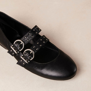 Doppia <span class=keywords><strong>fibbia</strong></span> Mary Janes <span class=keywords><strong>scarpe</strong></span> da balletto alte donna sandali piatti <span class=keywords><strong>con</strong></span> <span class=keywords><strong>fibbia</strong></span> - Product Image 5
