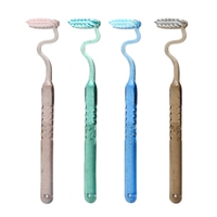 Brosse à dents adulte en forme de S avec manche transparent en cristal et logo personnalisé, poils souples de haute qualité, tête de brosse large et fine – Offre Spéciale