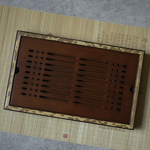 Meifei Bamboo Home Use Bamboo <b>Tea</b> <b>Tray</b>, Water Storage, Simple Japanese Style Reinforced Bamboo Built-in Dry Brewing Table, <b>Tea</b> - Product Image 1