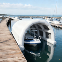 Bateau flottant gonflable, abri temporaire, hangar flottant gonflable, tente aquatique pour la réparation et le stationnement des yachts et des bateaux