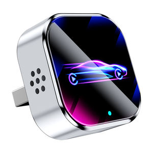 Silver <b>with</b> Ventilation Holes Carplay Box Portable Carplay Adapter <b>Plug</b> and Play Wired to Wireless 2 in 1 Carplay Adapter - Product Image 1