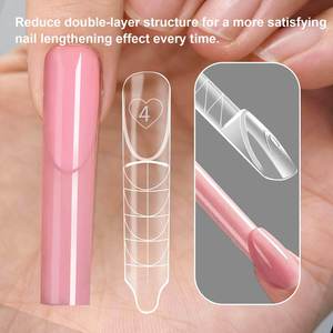 Moule en plastique PET pour nail art, pour espace négatif français, avec support sans papier, support de gabarit à échelle en forme d'escalier, emballage de base - Product Image 3