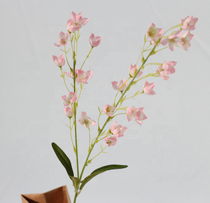 Fleur artificielle en soie <span class=keywords><strong>de</strong></span> lys du val, orchidée Keiskei, fleur décorative <span class=keywords><strong>de</strong></span> mariage, blanche, vente en gros - Product Image 3
