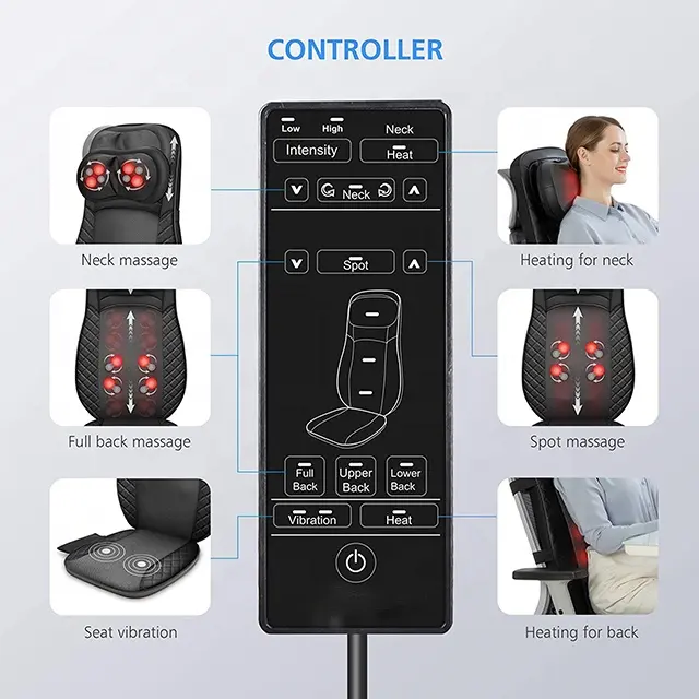 Phenitech Neues Shiatsu Vibrations massage kissen mit Heiz massage stuhl Massage kissen Matratze