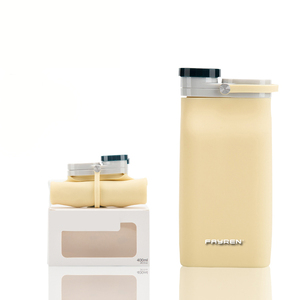 Bouteille <span class=keywords><strong>d</strong></span>'eau pliable en Silicone à fond carré léger de 600ML, sans BPA, pour le Sport en plein air - Product Image 1
