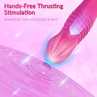 APP-gesteuerter Tragbarer Stoßender Dildo-Vibrator G-Punkt-Klitoris-Stimulator Schmetterlings-Vibrationshöschen Erotisches Spielzeug für Erwachsene
