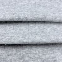Tissu jacquard en coton et élasthanne gris chiné doux, respirant, tricoté par transfert, haute extensibilité C/SP 96/4 pour vêtements féminins