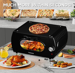 فرن تندوري للطهي السريع لخبز الروتي والنان والبيتزا والشباتي والمناقيش واللحم بعجين، فرن تنور للمطبخ بقوة 2100 واط - Product Image 5