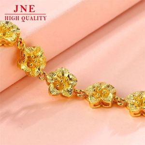 Vietnam Gold: Bracciale Fiore di Pesco da Donna, Placcato Oro 24K, Gioiello Regalo, Collana con Ciondolo Portafortuna in Oro 3D - Product Image 4