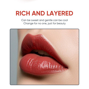 Gloss à lèvres nacré effet miroir, rouge à lèvres liquide 6ml, tube carré, longue tenue, teinte à lèvres européenne et américaine - Product Image 3