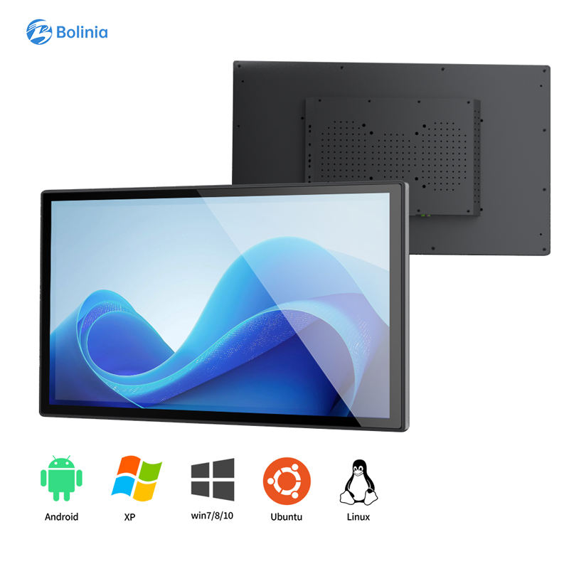 Bolinia/OEM 21.5" Fanless Industrial Android/Linux/Ubuntu Panel PC RK3399 J1900 Aluminium Capacitive Wall Mount Touch Screen