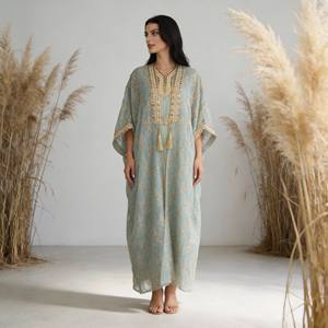 Luxury Embroidery Polyester Elegant Custom Dress Abaya for Muslim Women Evening Parties and Special Occasions - Product Image 4
