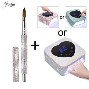 Bộ dụng cụ làm móng: cọ acrylic Kolinsky sáng bóng, cọ vệ sinh, đèn UV làm khô móng, trang trí đá pha lê - Product Image 2