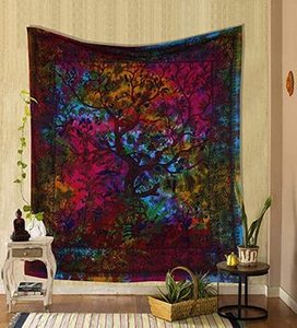 Tapiz Decorativo de Pared Hecho a Mano con Estampado de Árbol de la Vida, 84x90 Pulgadas, Decoración para el Hogar, Precio de Fabricante 2026 - Product Image 2