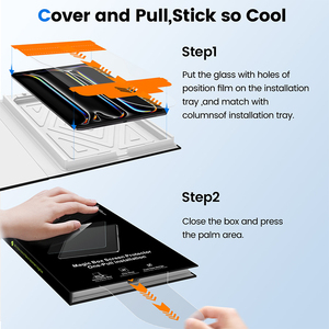 Pandashield 2-Pack sạch cài đặt iPad bảo vệ màn hình, 7, 8, 9 thế hệ, 9H Tempered Glass với gắn Kit - Product Image 3