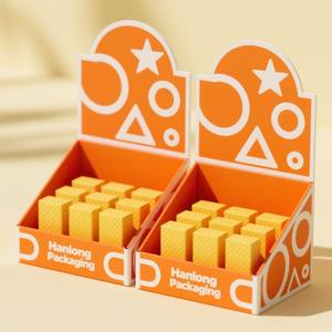 Logo personnalisé petite boîte en carton de comptoir Pdq boîte d'affichage alimentaire au détail recyclable tasse d'encre de soja boîte d'affichage pliable de boulangerie de bonbons - Product Image 3