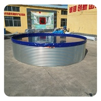 Bâche en toile PVC double couche bleu clair pliable Zhihui pour bassins à poissons, réservoirs d'aquaculture biofloc sur mesure pour fermes piscicoles