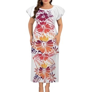 Colección de otoño, conjunto de dos piezas de diseño tradicional samoano polinesio personalizado, Mangas de burbuja de sésamo, estilo de moda <span class=keywords><strong>KPOP</strong></span> Natural - Product Image 4