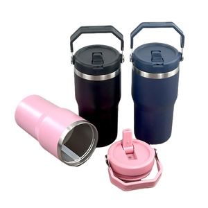 Botella de Agua Deportiva Aislada de Acero Inoxidable con Logotipo Personalizado, con Asa y Pajita, Botella para Niños, Venta al Por Mayor - Product Image 1