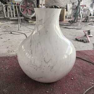 Modern Indian Handmade Aluminium Cast <b>Tabletop</b> Vase White Powder Coated With Gold for Office Decor F03 <b>Tabletop</b> Metal Vase F03 - Product Image 5