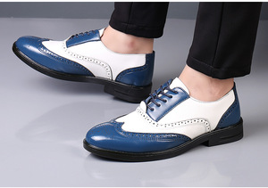 Formal Leather High Quality Luxury Mens Dress Shoes <strong>Brogue</strong> Shoes for Office Business - Product Image 5
