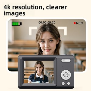 กล้องเด็ก 4K Ultra HD ซูมดิจิตอล 16 เท่า หน้าจอ 3.0 นิ้ว ตัวกล้องพลาสติก สีชมพูและสีดำ สำหรับเด็ก - Product Image 3