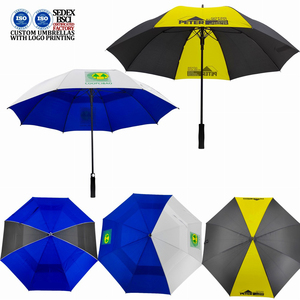 Parapluie de golf ouvert semi-automatique 8 os Parapluies bâton imperméables coupe-vent extra larges avec poignée en <span class=keywords><strong>EVA</strong></span> - Product Image 4