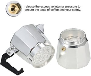 <span class=keywords><strong>Cafetière</strong></span> <span class=keywords><strong>italienne</strong></span> classique de haute qualité en aluminium avec valve à pression, compatible avec les plaques de cuisson et l'<span class=keywords><strong>induction</strong></span>, <span class=keywords><strong>cafetière</strong></span> à expresso, Moka Pot - Product Image 4