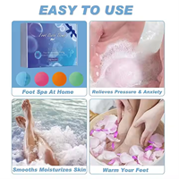 Bombes de bain pour les pieds naturelles faites à la main, lot de 12, avec sel de bain et huile essentielle pour détendre, adoucir et hydrater les pieds secs et fatigués