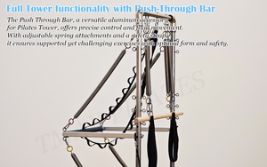 Tmax Cama <span class=keywords><strong>de</strong></span> <span class=keywords><strong>Pilates</strong></span> Reformer <span class=keywords><strong>de</strong></span> Madera con <span class=keywords><strong>Torre</strong></span> <span class=keywords><strong>de</strong></span> Madera <span class=keywords><strong>de</strong></span> Arce para Estudio - Product Image 6