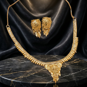 Venta al por mayor 14K 18K 24K chapado en oro joyería de moda, formando collares conjunto, joyería de lujo, latón oro relleno joyería Oro Joyeria. - Product Image 3