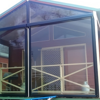 Persianas Enrollables Motorizadas de Aluminio y PVC 0.8, Impermeables y Resistentes al Viento, Persianas Enrollables para Exteriores de Tamaño Personalizado para Patio, Balcón y Gazebo