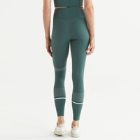 Leggings de compression personnalisés pour studio, pantalon de yoga taille haute pour contrôle du ventre, vêtements de sport sculptant à rayures et en maille contrastée pour femmes