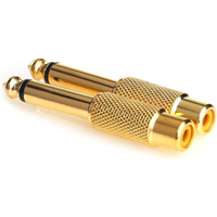RCA à 1/4 Adaptateur RCA Femelle vers 6.35mm 1/4 pouce Mâle Mono TS D'interconnexion Audio Adaptateur